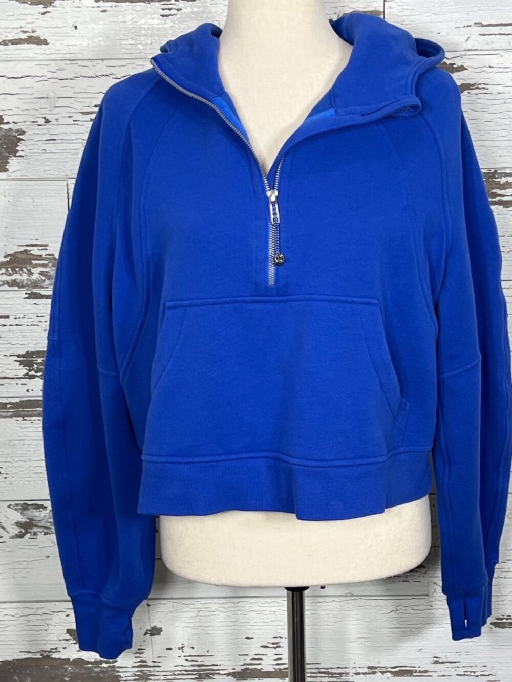 LULULEMON Scuba Oversized Half-Zip Hoodie Cerulean Blue Sz M/L #W3HTOS NWOT